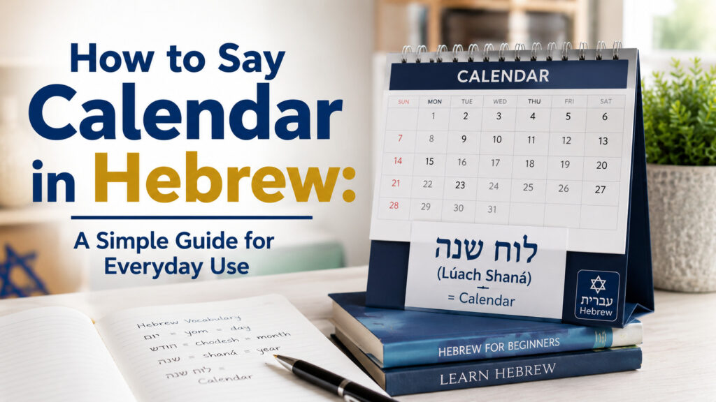 How to Say Calendar in Hebrew