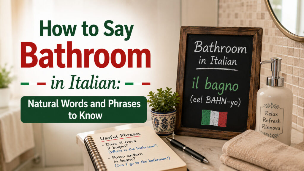 How to Say Bathroom in Italian