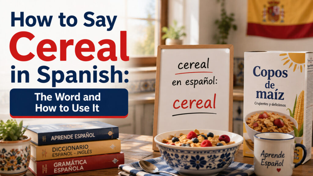 How to Say Cereal in Spanish
