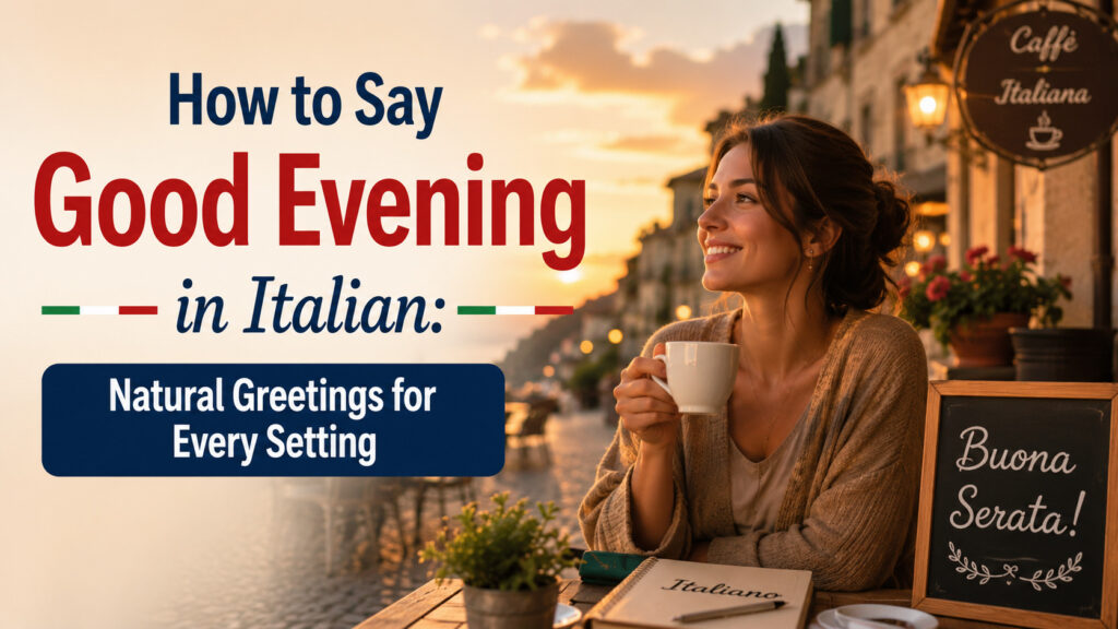 How to Say Good Evening in Italian
