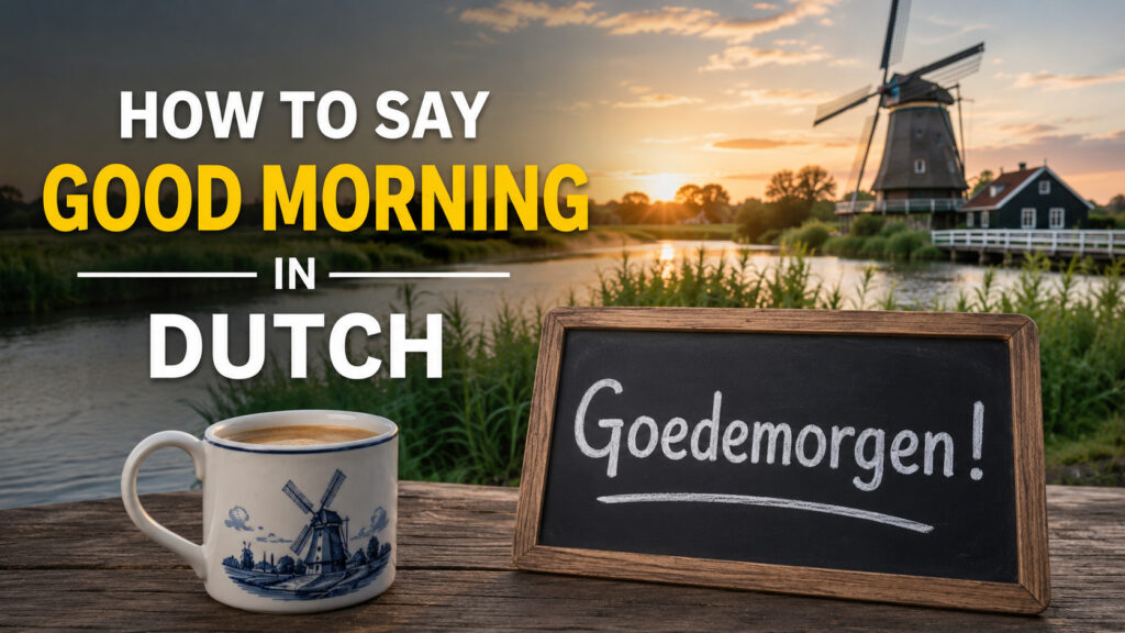 How to Say Good Morning in Dutch