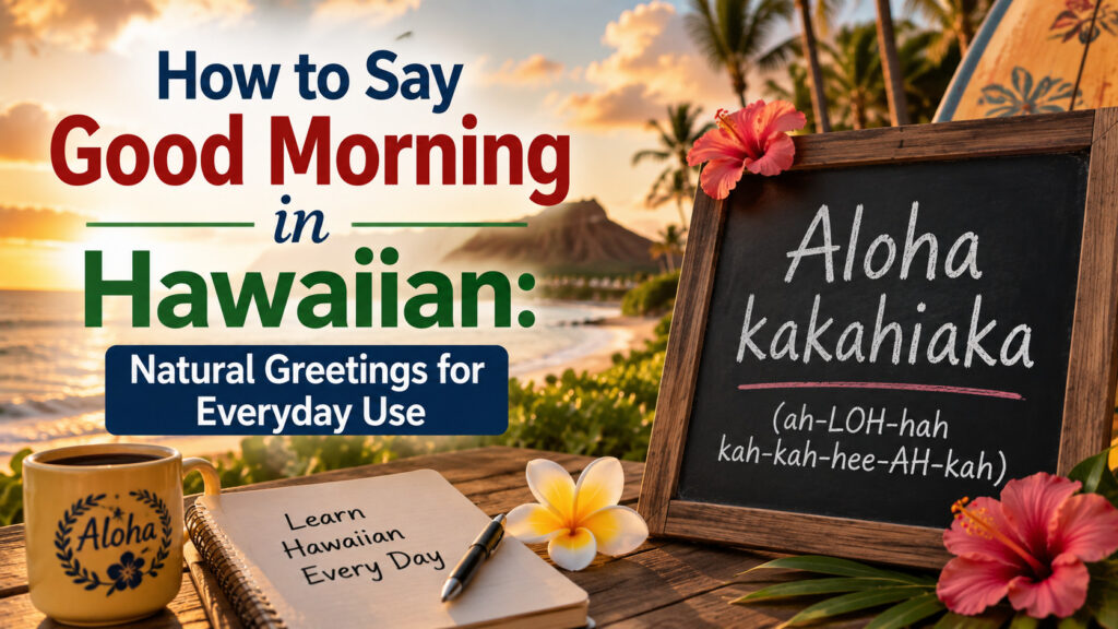 How to Say Good Morning in Hawaiian