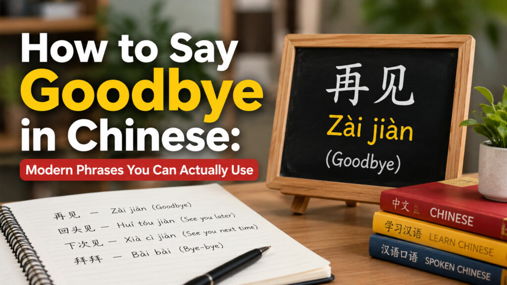 How to Say Goodbye in Chinese
