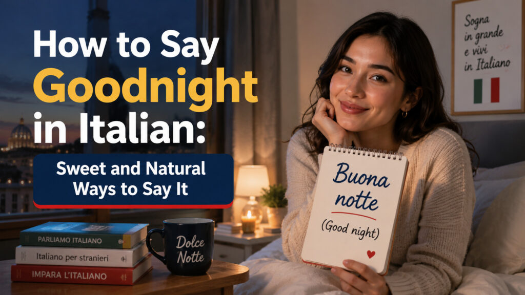 How to Say Goodnight in Italian