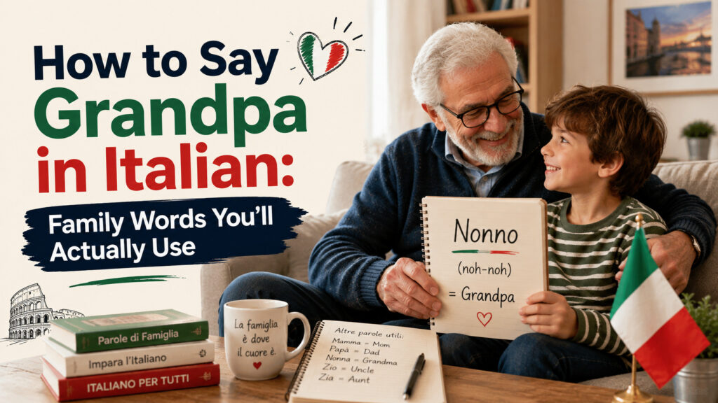 How to Say Grandpa in Italian