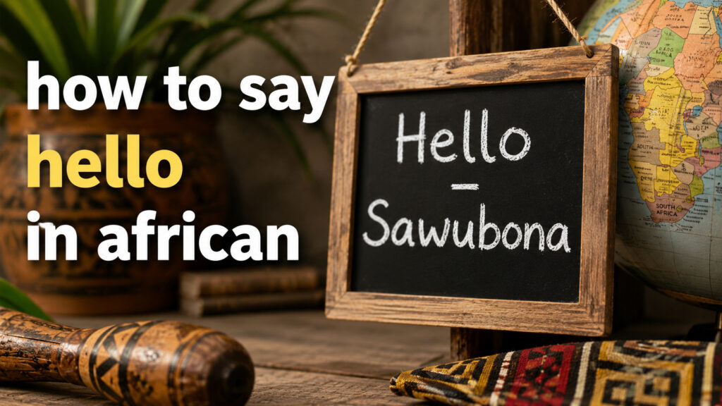 How to Say Hello in African Languages