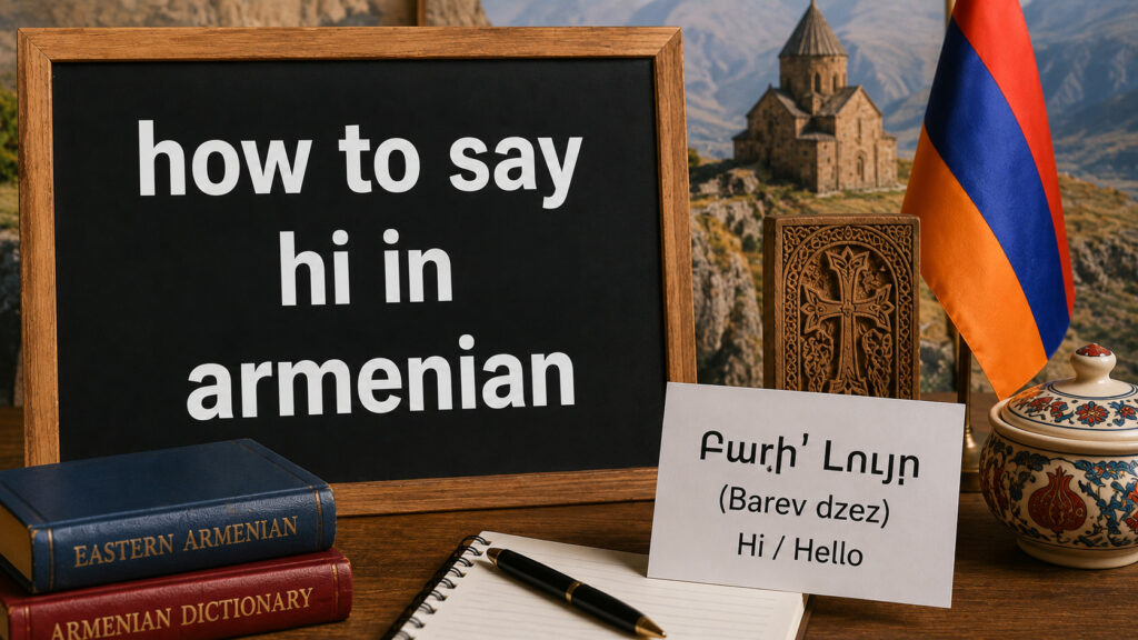 How to Say Hi in Armenian