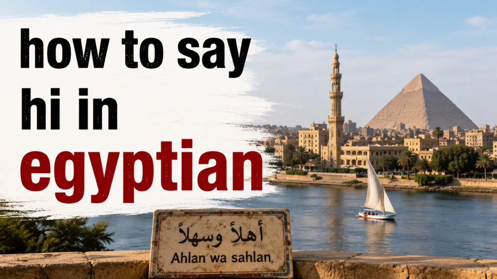 How to Say Hi in Egyptian Arabic