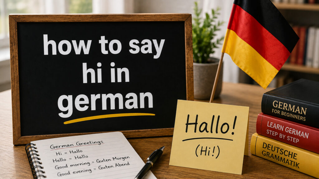 How to Say Hi in German
