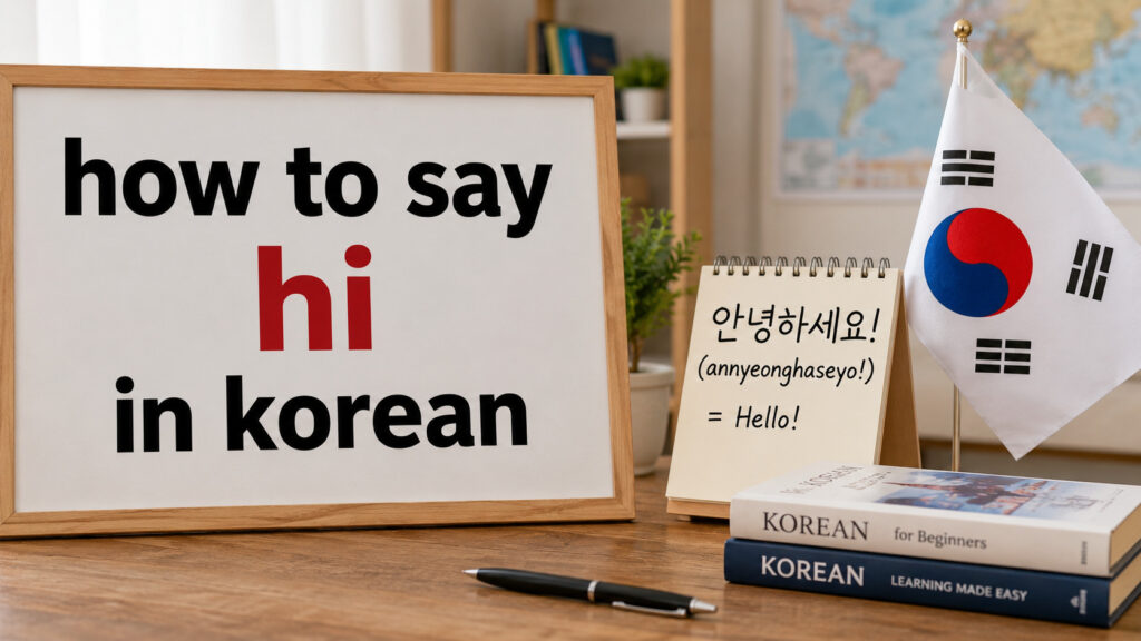 How to Say Hi in Korean