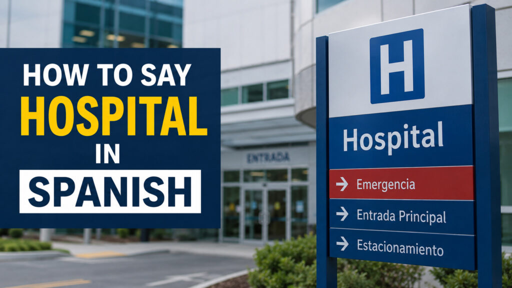How to Say Hospital in Spanish