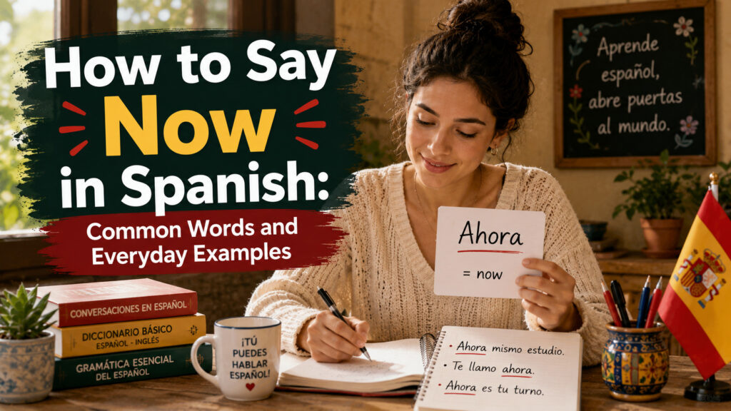 How to Say Now in Spanish