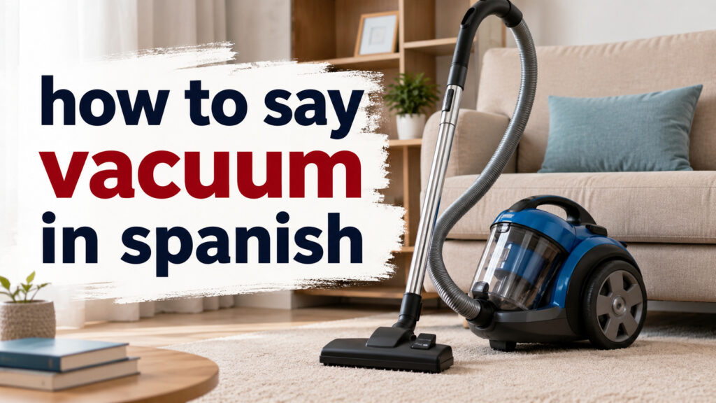 How to Say Vacuum in Spanish